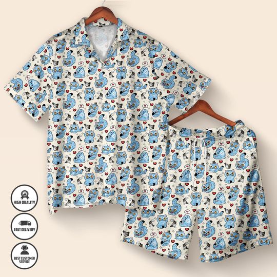 Derpy Demon Hunter Hawaiian Shirt, Kpop Demon Button-Up Shirt, Summer Anime Shirt