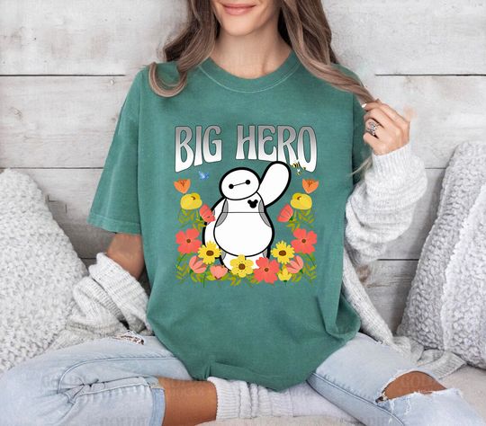 Disney Big Hero 6 Baymax Flower T-shirt, Disney Shirt