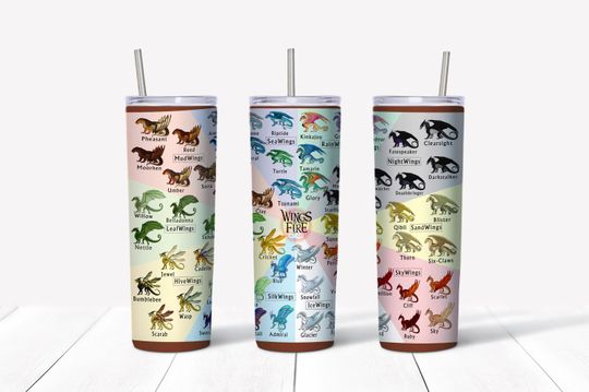 Wings of Fire Series Inspired 20 oz Skinny Tumbler
