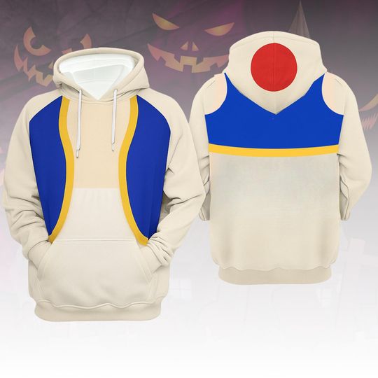 Toad Costume Hoodie, Mushroom Character Cosplay Hoodie For Fans, Cute Kawaii Unisex Hoodie, Game Hoodie For Him, Toad Mushroom Hoodie