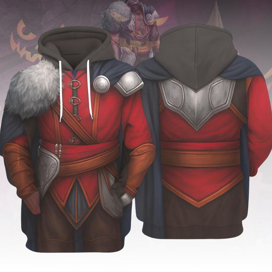 Strahd von Zarovich Costume Hoodie, Dungeons And Dragons Men Hoodie, Vampire Cosplay Hoodie For Fan, Gothic RPG Halloween Outfit