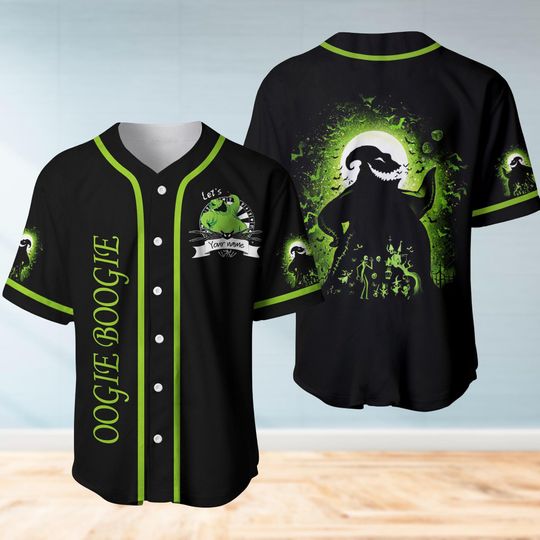 Custom Oogie Boogie Baseball Jersey, Halloween Boogie Man Baseball Shirt, Nightmare Before Christmas Shirt, Oogie Boogie Bash 2025 Shirt