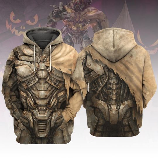 Megatron Transformer Costume Hoodie, Decepticon Robot Cosplay Hoodie For Fan, Sci-Fi Movie Halloween Outfit, Transformer Villain Gift