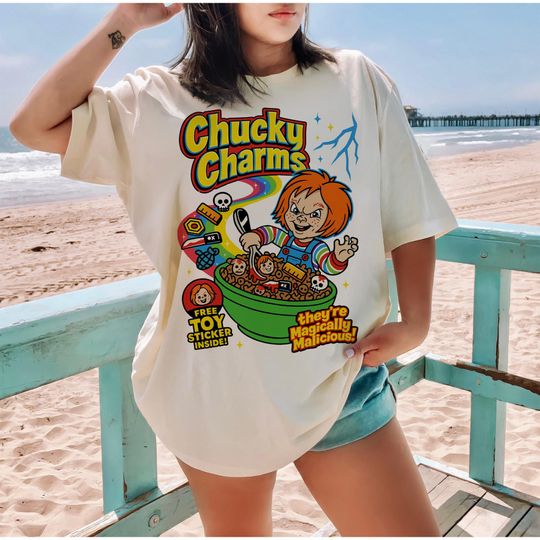 Chucky Charms Halloween T-Shirt Design, Horror Character , Retro Horror , Scary Movies