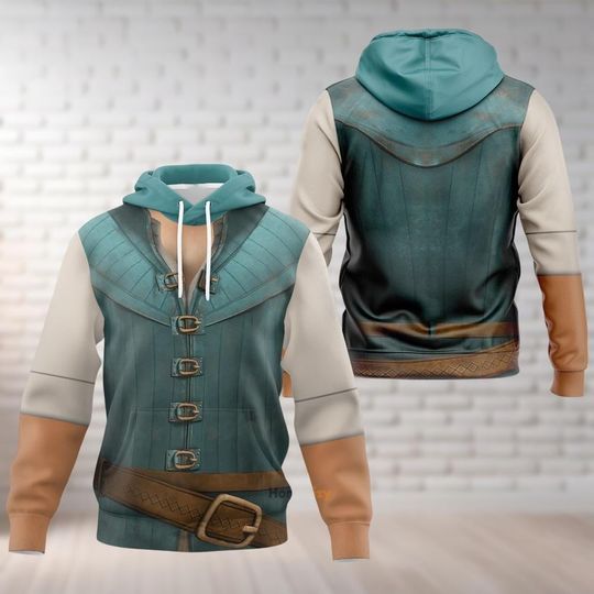 Flynn Rider Cosplay 3D Hoodie, Prince Rapunzel Costume Hoodies