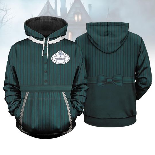 Haunted Mansion Maid Hoodie, Ghost Host Women Costume Hoodie