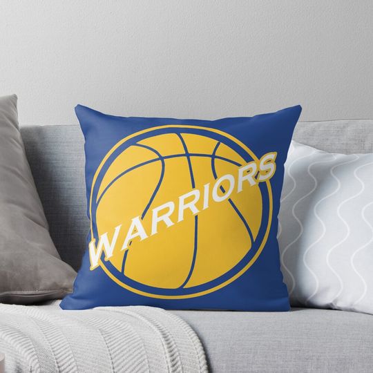Golden State blue basketball logo Pillow, Basketball Gift, Gift for Fan