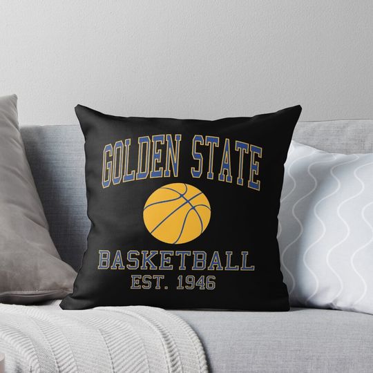 Golden State Basketball  Pillow, Basketball Gift, Gift for Fan