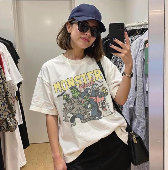 Monster Mash Vintage Halloween T-Shirt, Ghost Graphic, Plus Size Fall Shirt