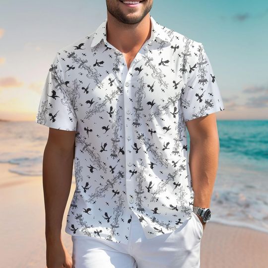 Fourth Wing Shirt, Dragon Button Shirt, Bookish Club Hawaiian Shirt, Basgiath War College Shirt, Dragon Rider Violet Sorrengail Shirt