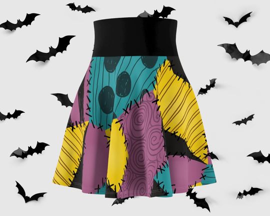 Sally Skellington Inspired Running Skirt for Women Halloween Outfit