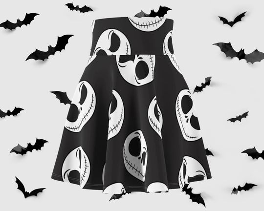 Jack Skellington Face Inspired Running Skirt