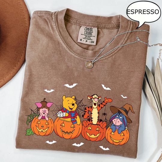 Pumpkins Pooh And Friends Shirt, Halloween Pooh Bear Shirt, Winnie The Pooh