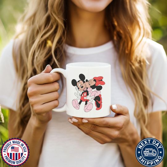 Disney Minnie Mickey Mug, Retro Vacation Mug, Disneyland Gift for Couples