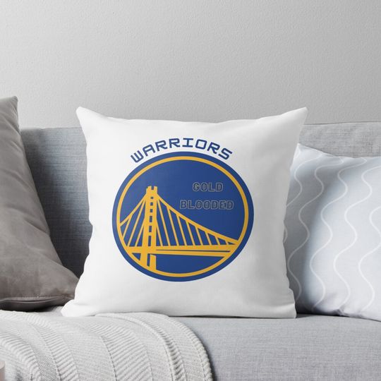 Gold Blooded W.a.r.r.i.o.r.s Shirt Pillow, Basketball Gift, Gift for Fan