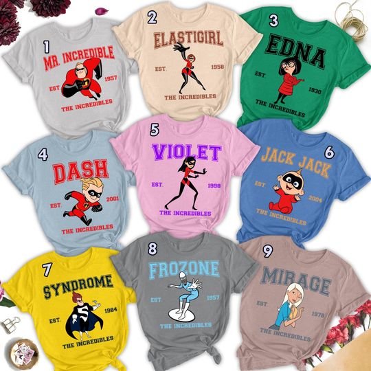 Superhero Matching Shirt, Super Hero Characters Group Tee, Red Family Birthday Party T-Shirt, Costume For Friends, Family Trip Gift