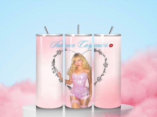 Sabrina Carpenter Skinny Tumbler | 20oz |  | Singer | Pop music | Short and Sweet