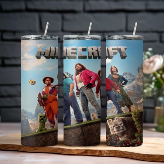 Minecraft movie, Creeper, gaming 20oz and 30oz tumbler with lid and straw