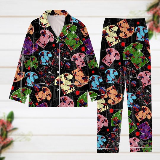 Spiderman Pajamas Set, Avengers Superhero Women Pajamas, Spider Thick Pajamas, Movie Fan Gift