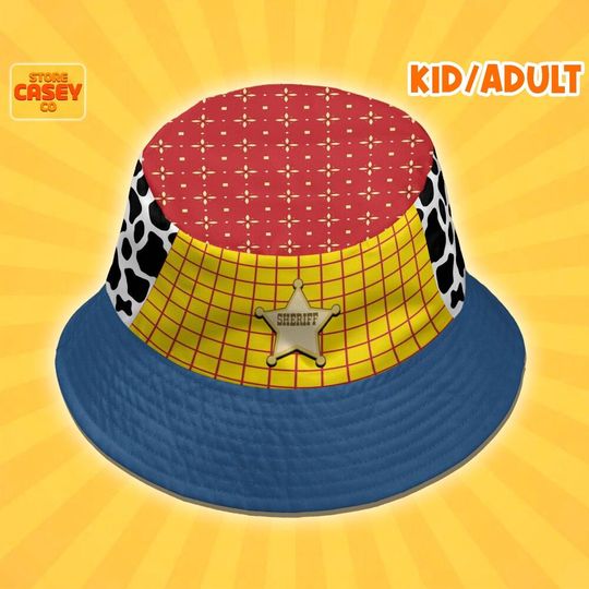 Woody Toy Story Bucket Hat, All Over Print, Summer Outfit, Gift for fan