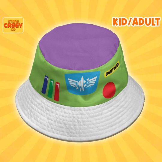 Buzz Lightyear Toy Story Bucket Hat, All Over Print, Summer Outfit, Gift for fan