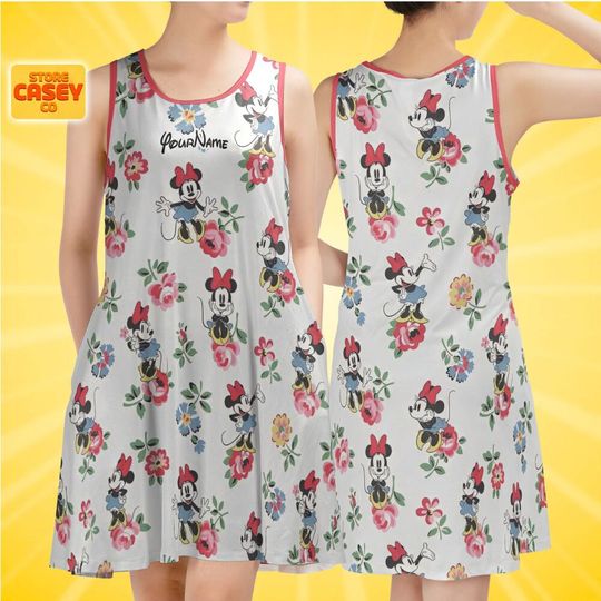 Custom Minnie Mouse Dress, Personalized, Disneyland, Gift for fan