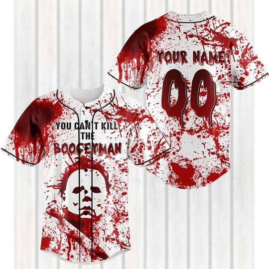 Custom Halloween Michael Myers Baseball Jersey, Horror Movie Jersey Men