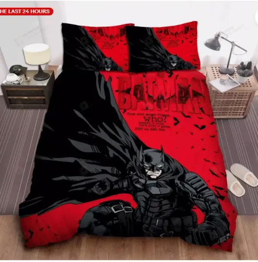 Batman Superhero From Your Secret Friend Who Haven't  3D Quilt Bedding Set