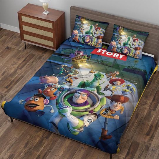 Personalized Disney Toy Story Bedding Set,Disney Bedding Set, Woody Buzz Lightyear Jessie Toy Story Bedding Set
