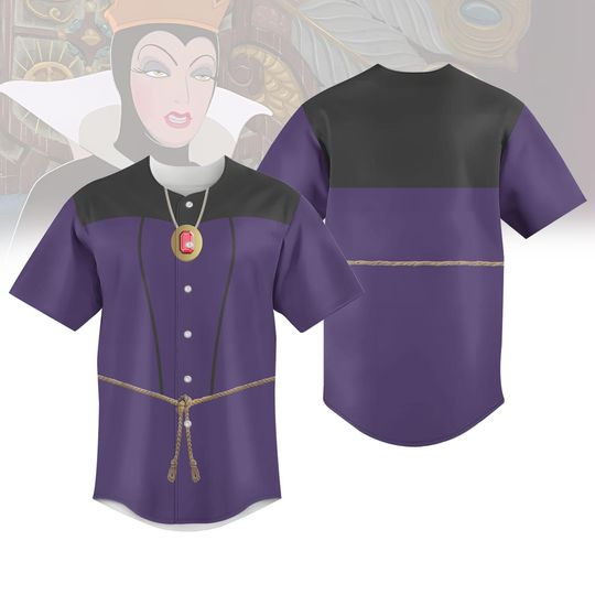 Evil Queen Baseball Jersey, Disney Villain Costume Jersey Shirt, Witch Cosplay Jersey Shirt, Halloween Baseball Jersey Kids