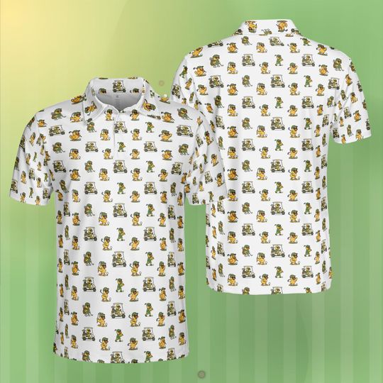 Funny Duck Playing Golf Polo Shirt, Cute Duck Golf Polo, Gift For Golfers, Golf Lovers