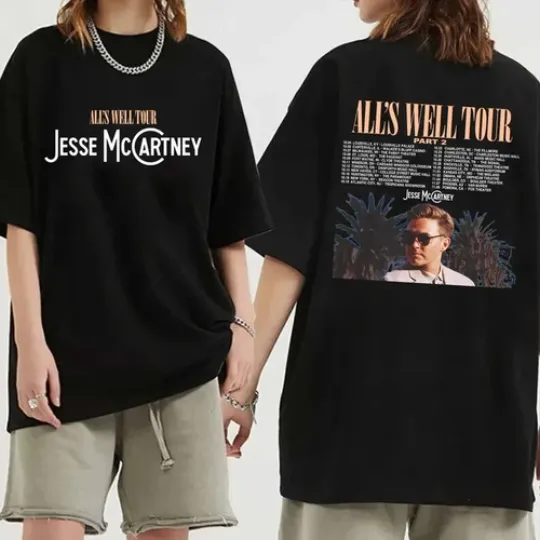 Jesse McCartney - All's Well Tour 2024 Pt2 T-Shirt, Jesse McCartney Fan Shirt
