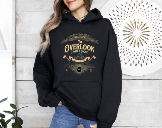 The Overlook Hotel Hoodie, Horror Fan Hoodie, The Shining, Halloween Creepy Hoodie, Stephen King Fan Hoodie