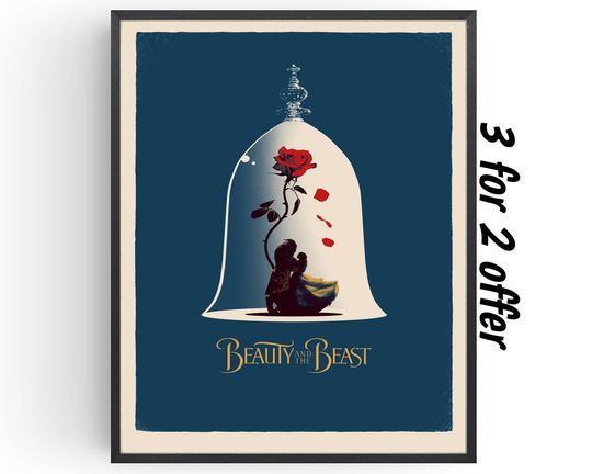 Beauty and the Beast Movie Poster Emma Watson Wall Art