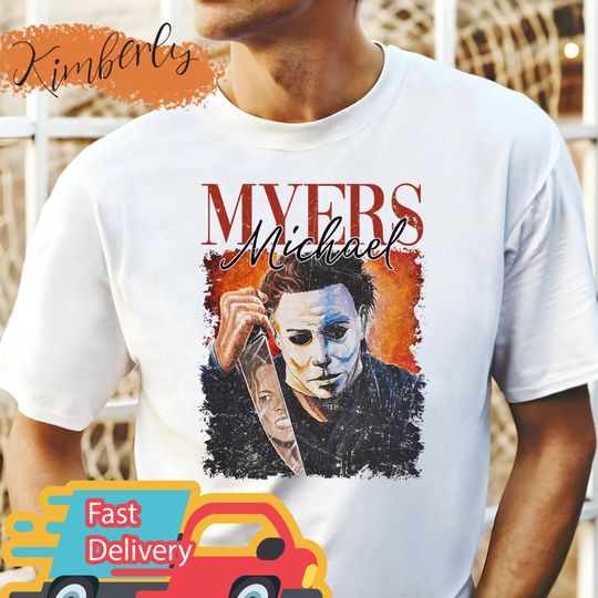 Retro Michael Myers Halloween T-Shirt, Horror Slasher Tee, Halloween Movie Character Shirt