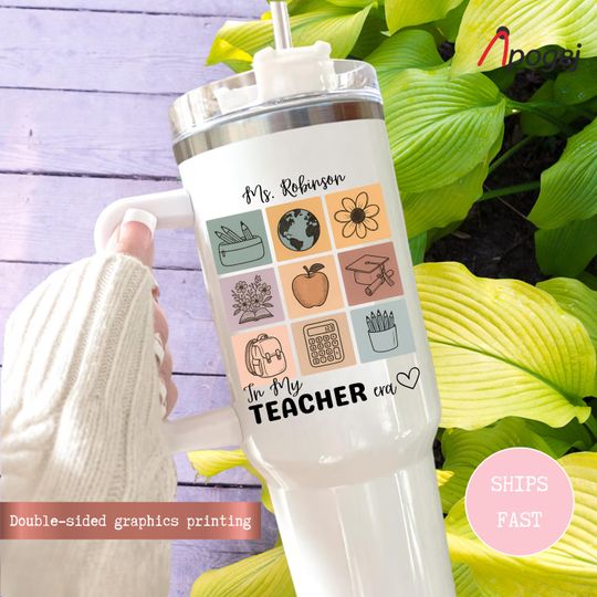 Teacher Appreciation Gift Bulk Personalized Teacher 40oz Tumbler, Teacher Gift