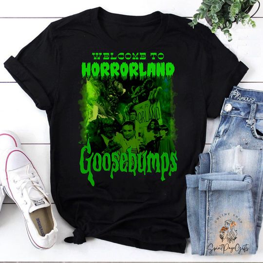 Welcome to Horrorland Goosebumps T-Shirt, Halloween & Horror Movie Tee, TV Series Shirt