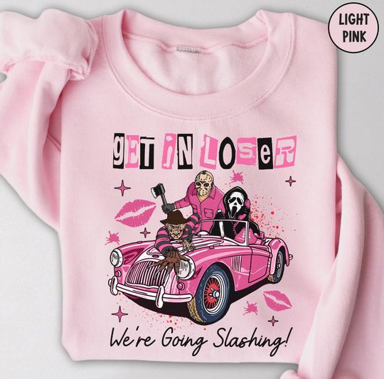 Halloween Slasher Friends Sweatshirt, Horror Movie Character Shirt