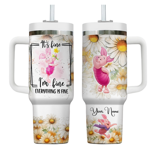 Piglet 40oz Tumbler, Piglet Tumbler, Winnie Pooh 40oz Tumbler