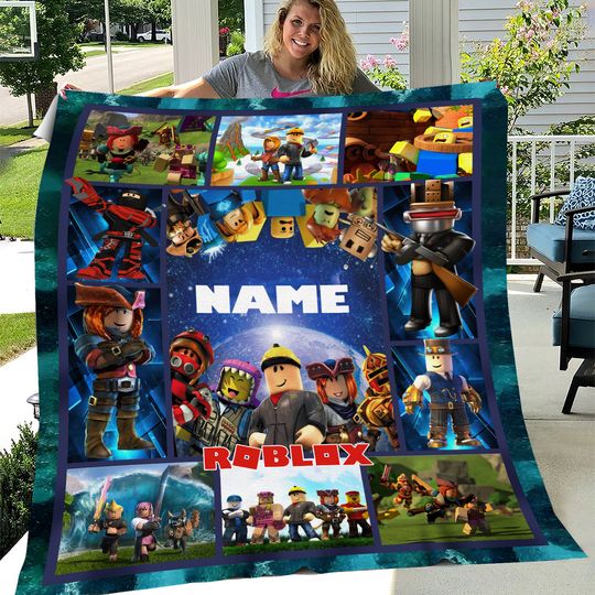 Roblox Blanket, Roblox Throw Blanket, Custom Name Blanket, Roblox Comforter Blanket, Roblox Soft Blanket, Roblox Gift, Gift For Gamer