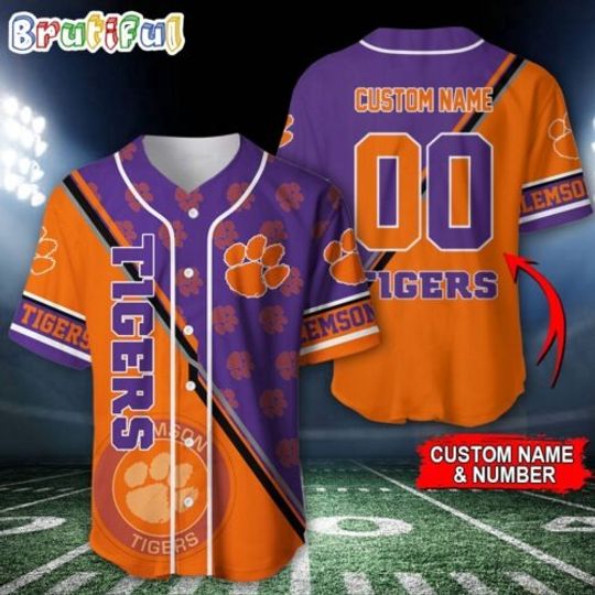 Clemson Tigers Baseball Jersey, Custom Sport Jersey Shirt