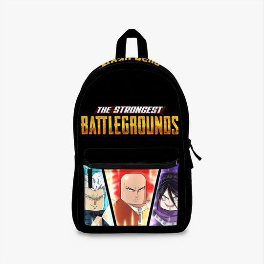 the strongest battlegrounds roblox anime OPM, for Backpack for school, travel Backpack