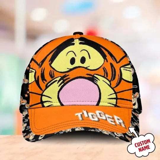 Personalize Tiger Unisex Classic Cap, Winnie The Pooh Lovers Gift