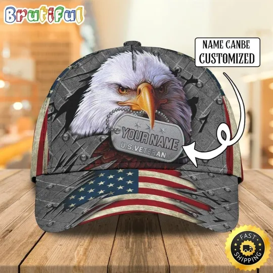 Personalized Us Veteran Eagle Classic Cap Gift, U.S Veteran Cap Lovers Gift