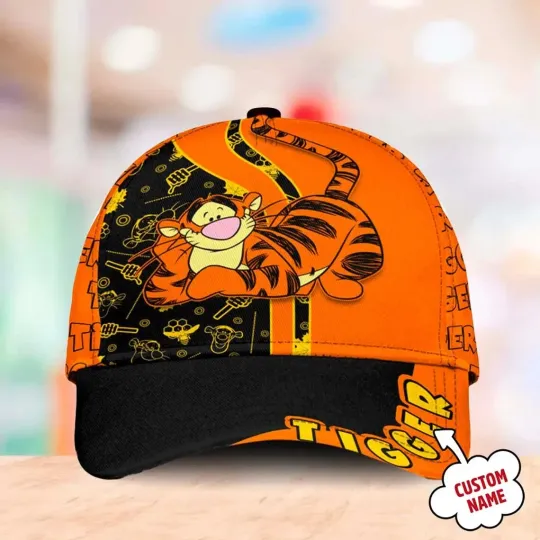 Personalize Winnie Unisex Classic Cap, The Pooh Tigger Lovers Gift
