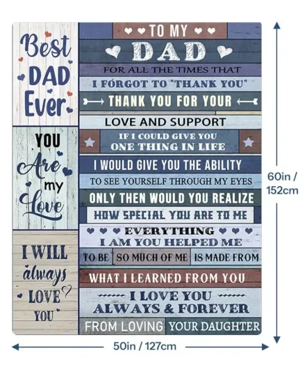 Best DAD Ever Blanket, New Dad Gifts
