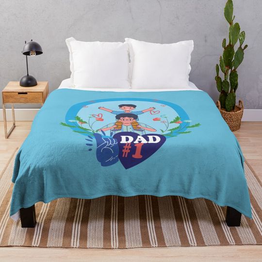 Dad super hero, Fathers Day Gift Ideas. Throw Blanket