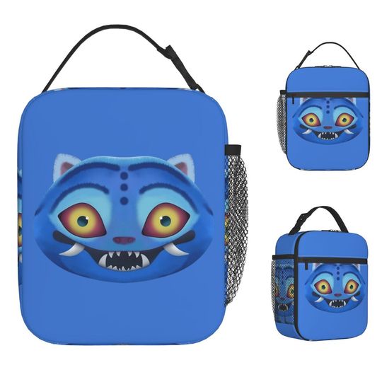 KPop Demon Hunters Huntrix Blue Tiger Kids Lunch Bag Thermal Insulated Food Container