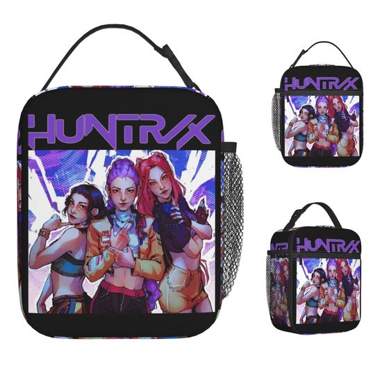 Huntrix Zoey Rumi Mira Kids Lunch Bag Insulated Cooler Bag Oxford Thermal Tote for Children