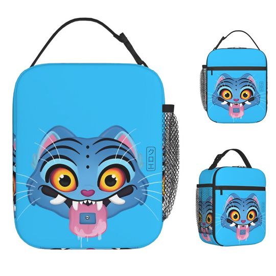 KPop Demon Hunters Lunch Bag Derpy Tiger Kids Food Tote Waterproof Cooler Bag
